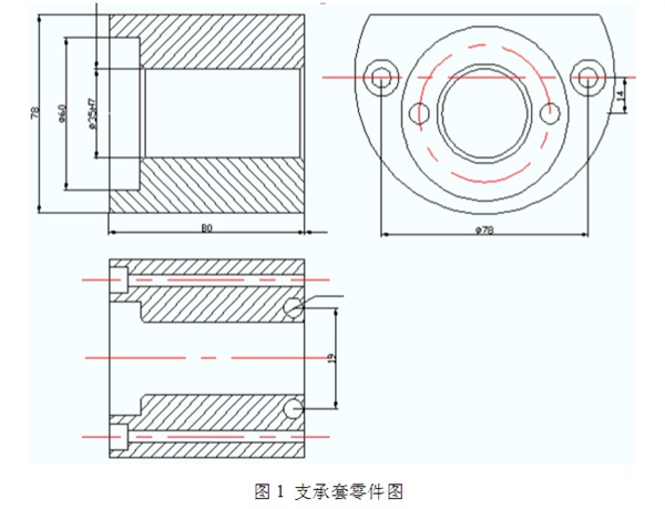 支承套零件圖